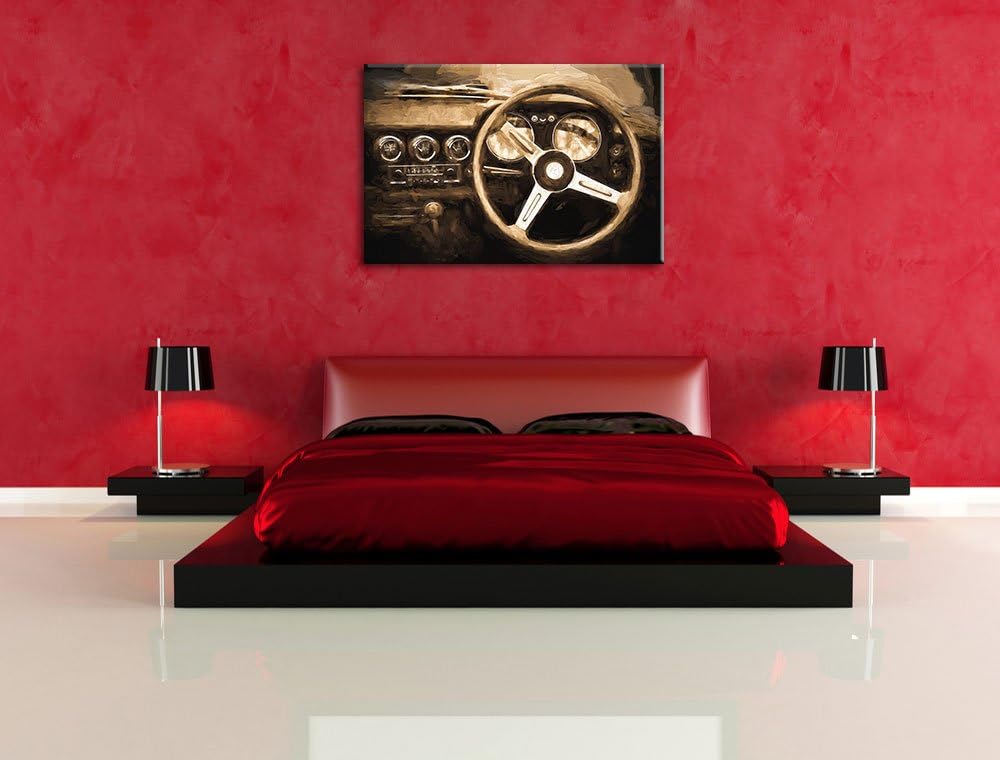 Pixxprint Olditmer von innen 100x70cm Leinwandbild Wandbild Kunstdruck, 100x70