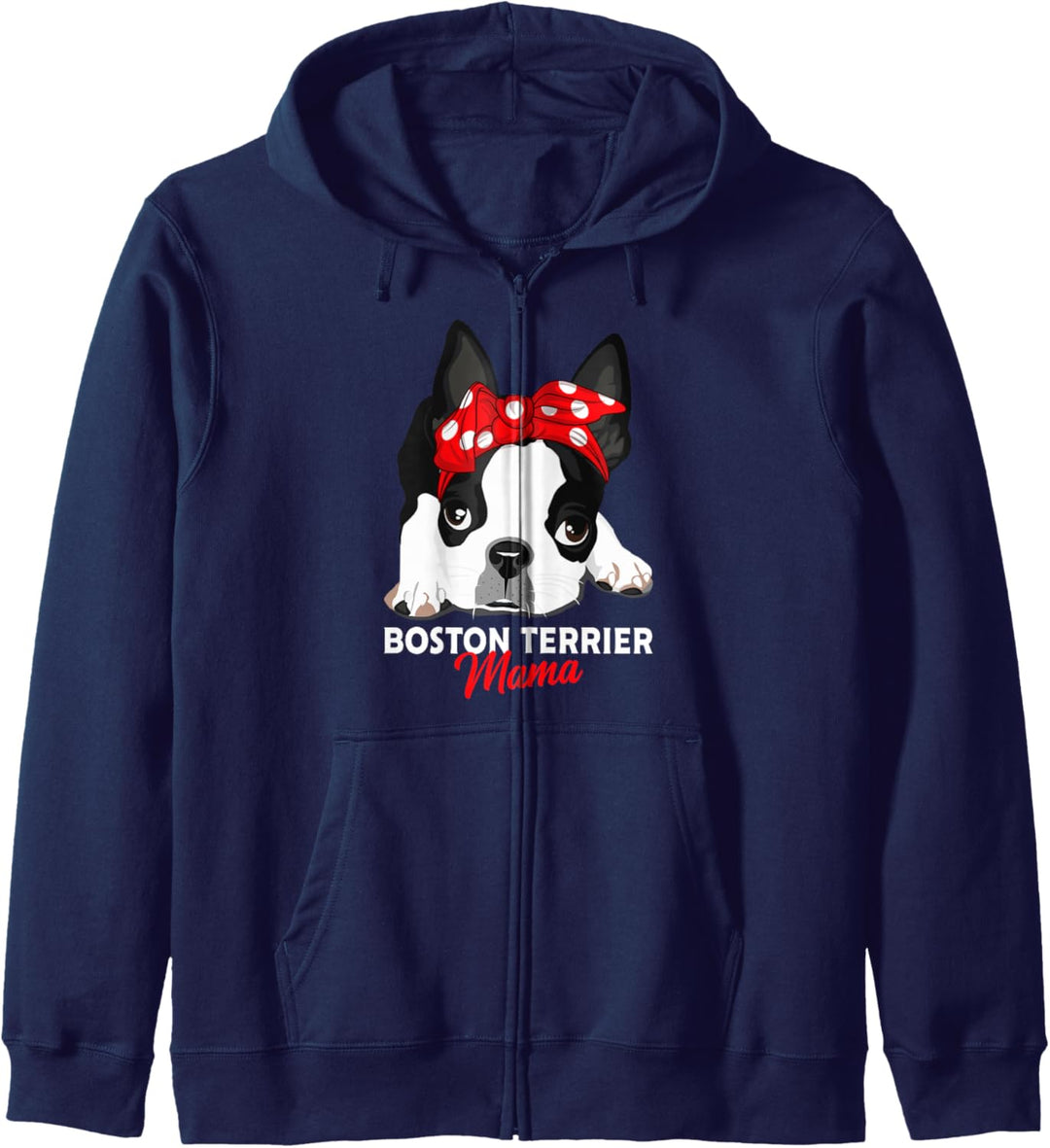 Boston Terrier Mama Hunde Frauchen Geschenkidee Kapuzenjacke