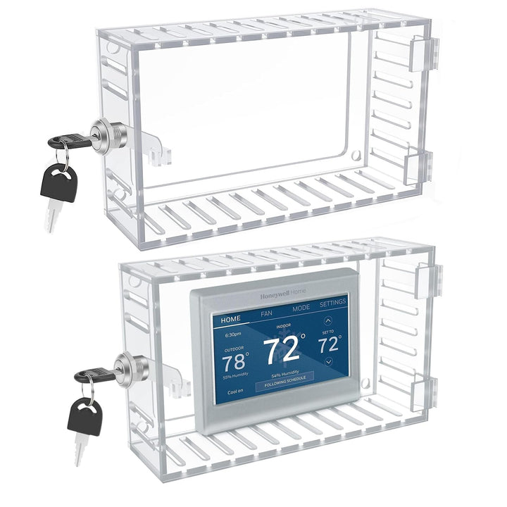 Thermostatschutz mit Schlüssel Klimaanlage Thermostat Schliesskasten Acryl Wand Thermostat Abdeckung