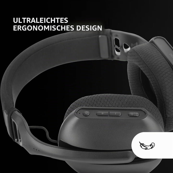 Mars Gaming MHW-PRO, Kabelloses Gaming-Headset ARGB Flow, 3D Surround Sound 7.1, Bluetooth 5.3 + 2.4