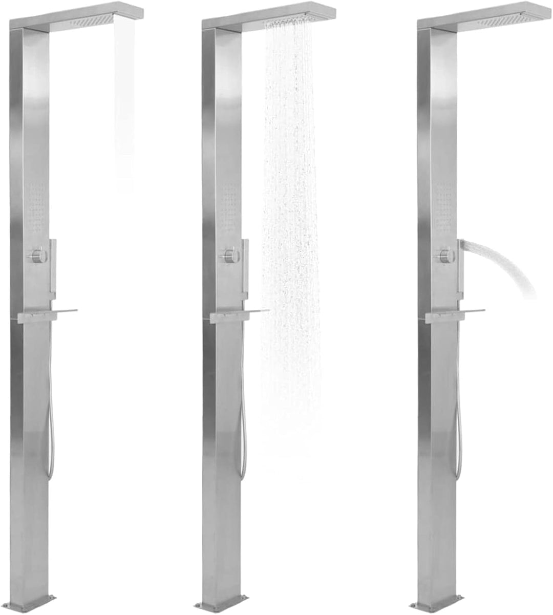 Gartendusche, Dusche Für Garten, Outdoor Shower, Garten Dusche, Aussen Dusche, Edelstahl Quadratisch