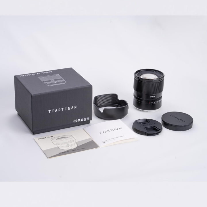 TTArtisan AF 75mm F2-Objektiv Vollformat-Porträtobjektiv, grosse Blende, leichtes STM AF-Autofokusob