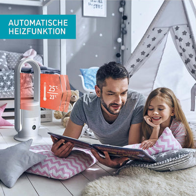 djive ARC Heater 3in1 leiser Turmventilator mit Heizung und Luftreinigung, HEPA 14, Heiz und Kühlger