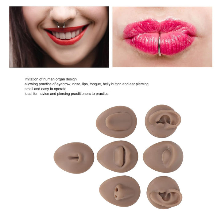 Weiches Silikon, Flexibles Modell, Körperteil-Display-Set, Body-Piercing-Übungsmodell, Simulation, O