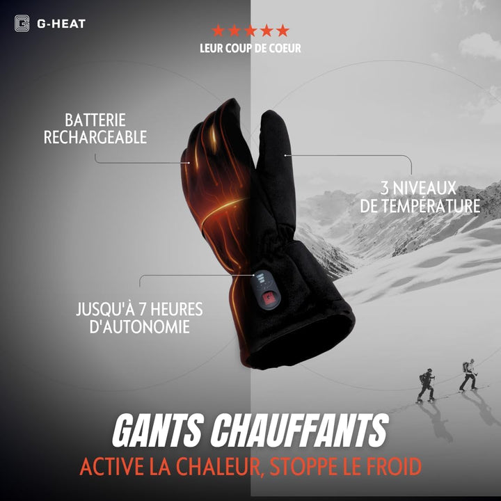 G-HEAT – Comfort+ Beheizbare Handschuhe – Wiederaufladbar, Unisex, Touchscreen-kompatible, Wasserabw
