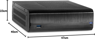 Inter-Tech-500 Black Computer Case – Computer Cases (PC, ITX, Black, 4.5 cm, 50 mm, 200 mm), schwarz