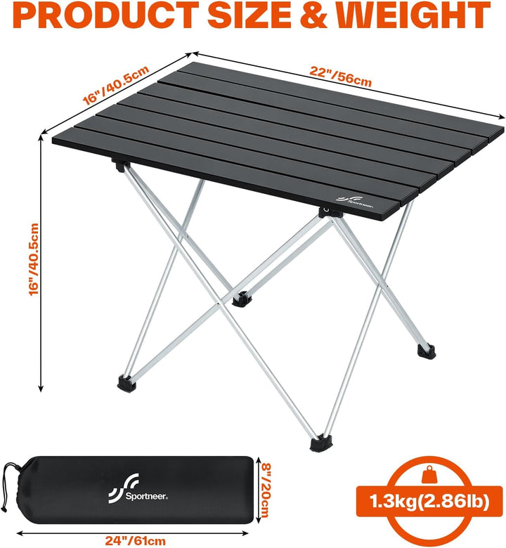 Campingtisch Klapptisch Camping, Aluminium Klapptisch Camping Tisch Faltbarer Picknick-Tisch Tragbar