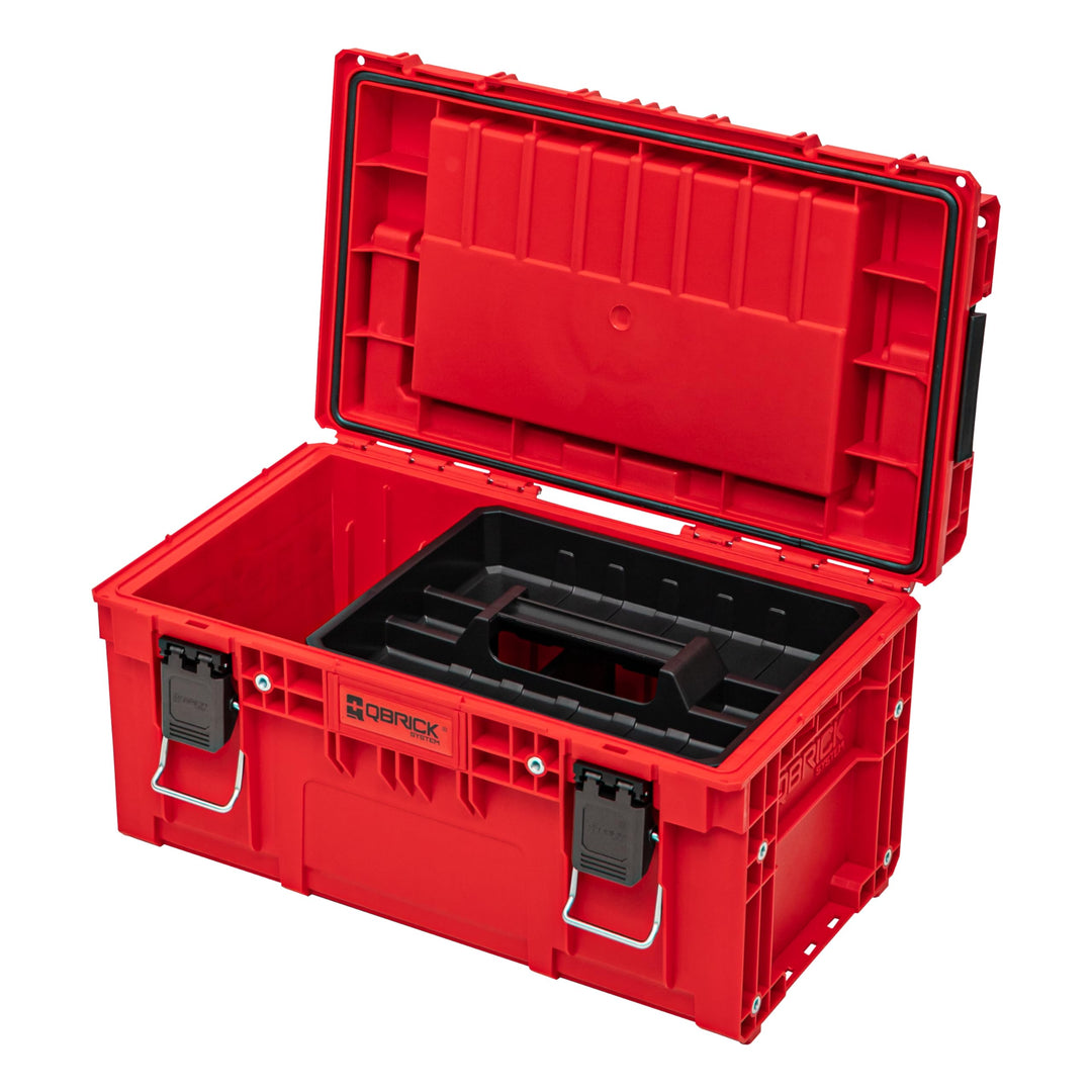 QBRICK SYSTEM Werkzeugkoffer Werkzeugkasten Leer Werkzeugkiste PRIME RED Ultra HD Rot 570 x 340 x 29