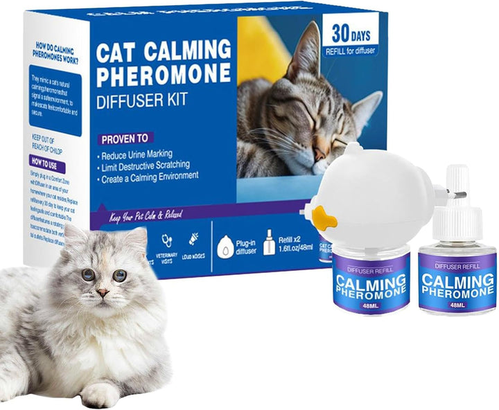 Katzenpheromon -Diffusor, Katze beruhigend Diffusor - Anti-Aggression-Diffusor - 60 lang anhaltende