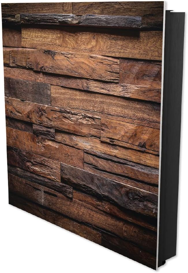 ALLboards Schlüsselkasten Schlüsselbox Dunkles Holz Glas Glasboard Magnettafel Memoboard - 30x30x4,7