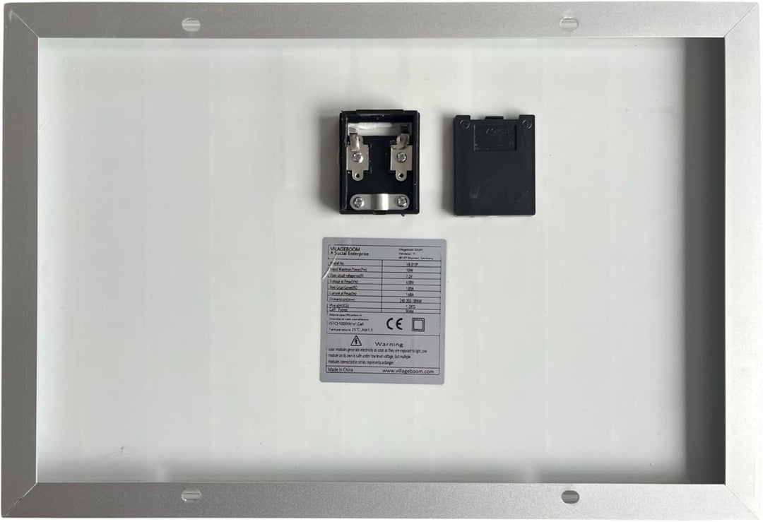 6 Volt Solarpanel - 10 Watt Monokristalline Solarzellen, zum Laden von Solarleuchten, Radios & mehr.
