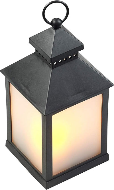 Lunartec Flackerlicht LED: 2er Pack LED-Laterne mit realistischem Flammenspiel und Timer (Laterne mi