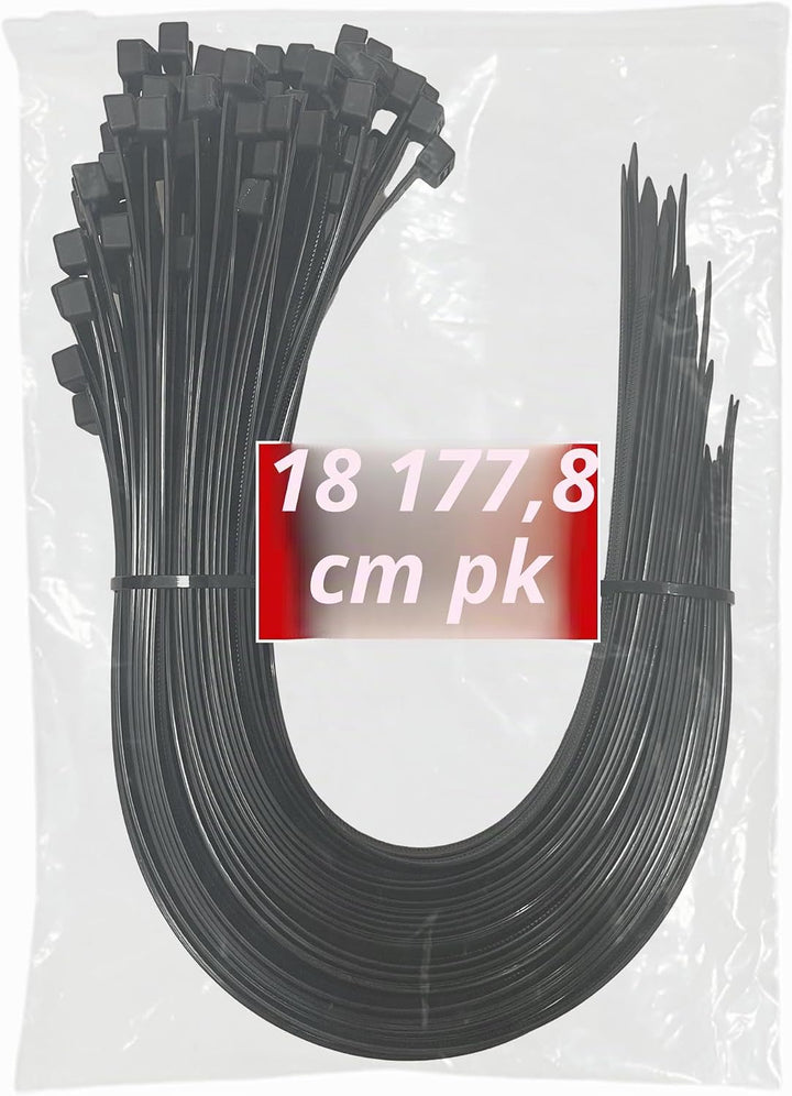 70 Stück Kabelbinder Lang 450 mm x 9 mm Breit Kabelbinders Schwarz UV Beständig Gross 90kg Schwerlas