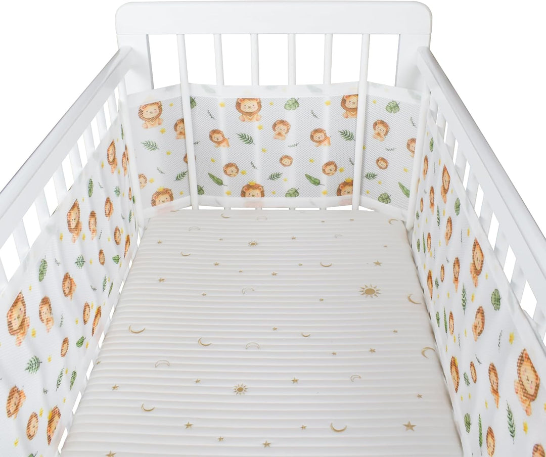 Verstellbarer Baby-Netzbettgitter – abnehmbar, waschbar, tragbar 3D-atmungsaktiver, stossfester Schu