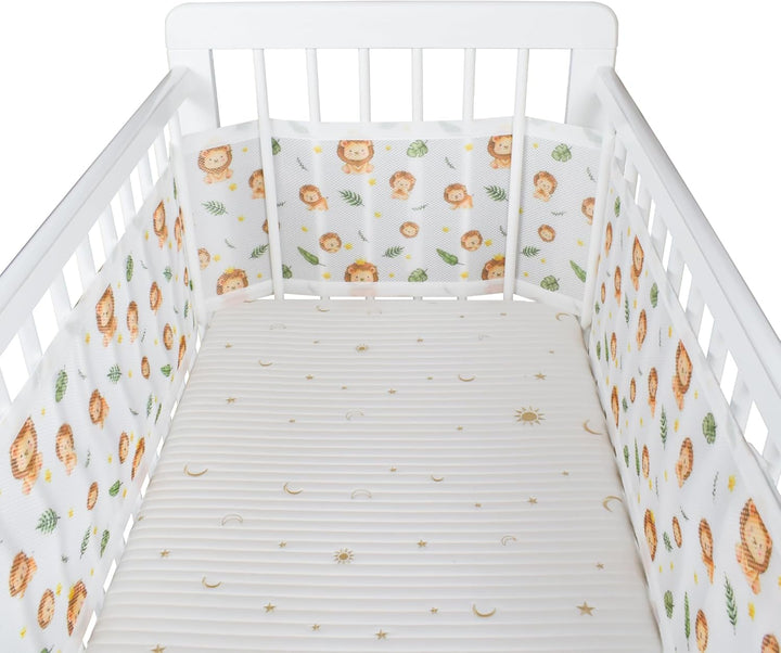 Verstellbarer Baby-Netzbettgitter – abnehmbar, waschbar, tragbar 3D-atmungsaktiver, stossfester Schu
