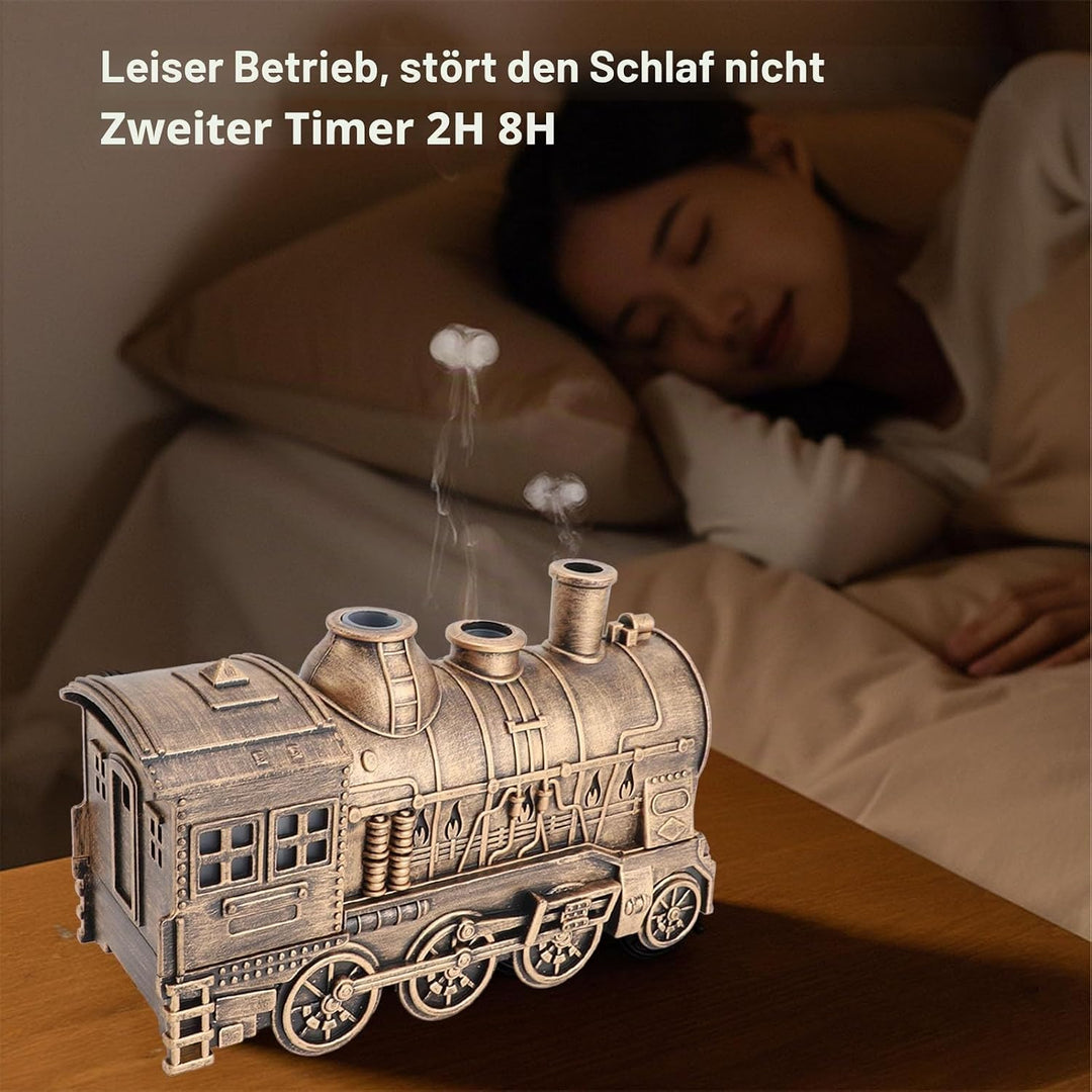 Retro-Zug-Luftbefeuchter, Aromatherapie-Diffusor, 300 Ml Tragbare Aromamaschine, Kühle Nebel-Luftbef
