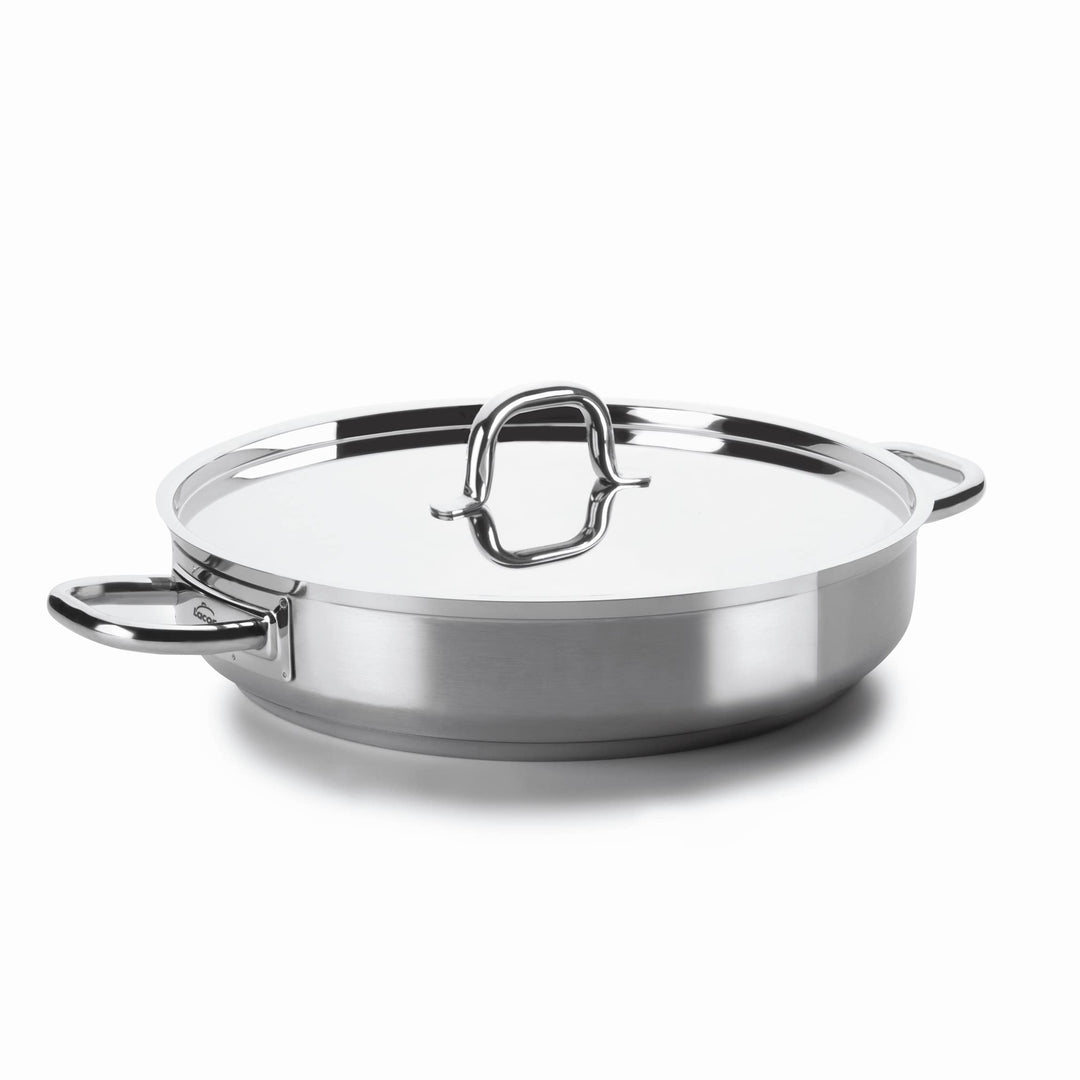 Lacor 54640 Pfanne mit Deckel Durchmesser 40 cm Chef Luxe Silber