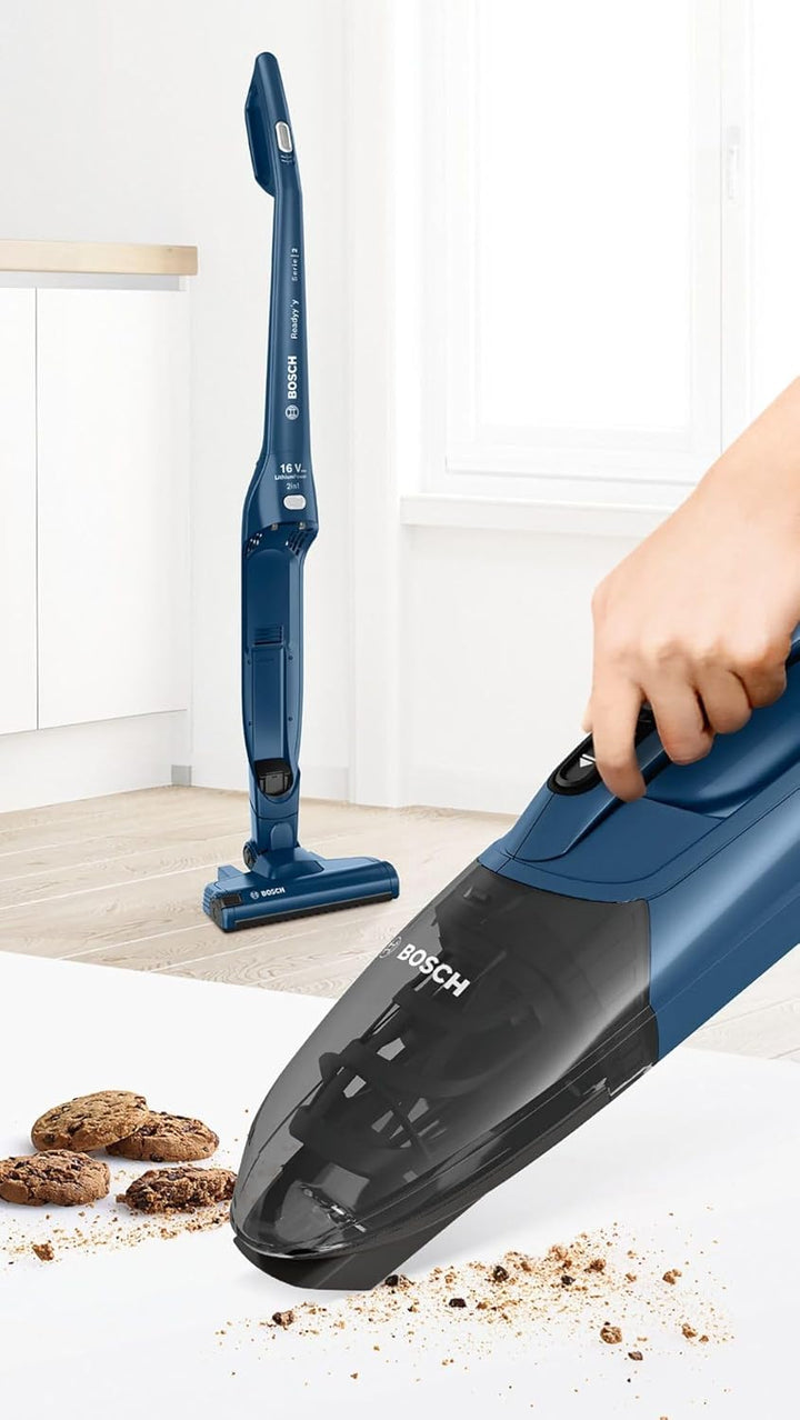 Bosch Elettrodomestici, BBHF216 Ready'y Serie 2 16 Vmax wiederaufladbare elektrische Besen, Night Bl