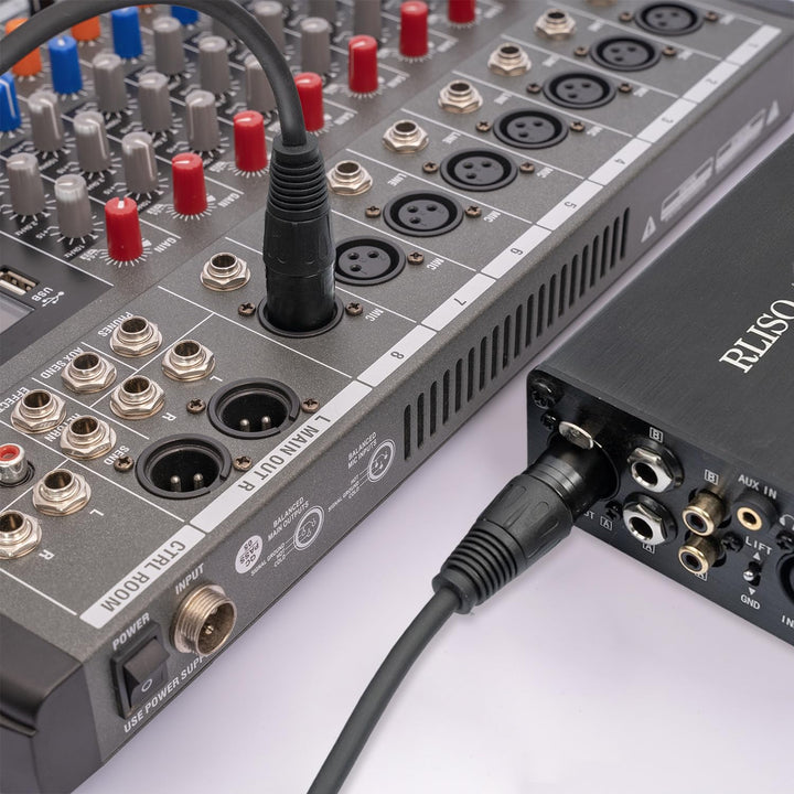 XLR-Kabel, 3-Pol XLR Female auf 3-Pol XLR male, Stereo-Mikrofonkabel, für Studio, Bühne, Podcast, Li