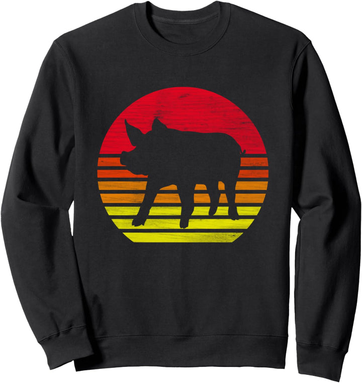 Retro Schwein Silhouette Sweatshirt