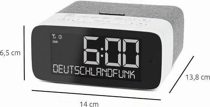 TechniSat DIGITRADIO 52 ASA – DAB+ Radiowecker mit Automatic Safety Alert (ASA, UKW, Wecker, Vier We