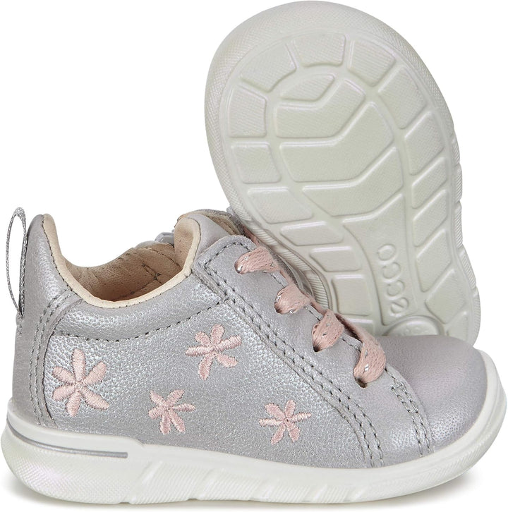 ECCO Mädchen First Sneaker 22 EU Grau Concrete 1379, 22 EU Grau Concrete 1379