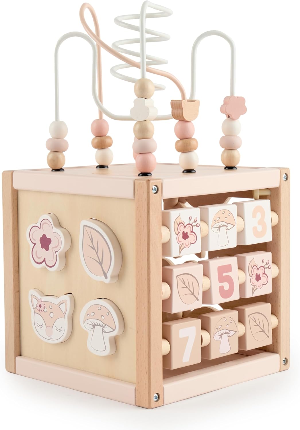 Bieco Motorikwürfel REH Ella XXL nachhaltiges Holz FSC® | Spielwürfel Baby | Motorikwürfel ab 1 Jahr