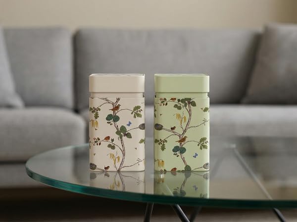 Eigenart CASE Merla 2er Set Vorratsdose quatratisch Weissblech 8x 8x 13,5 cm, dekorative Aufbewahrun