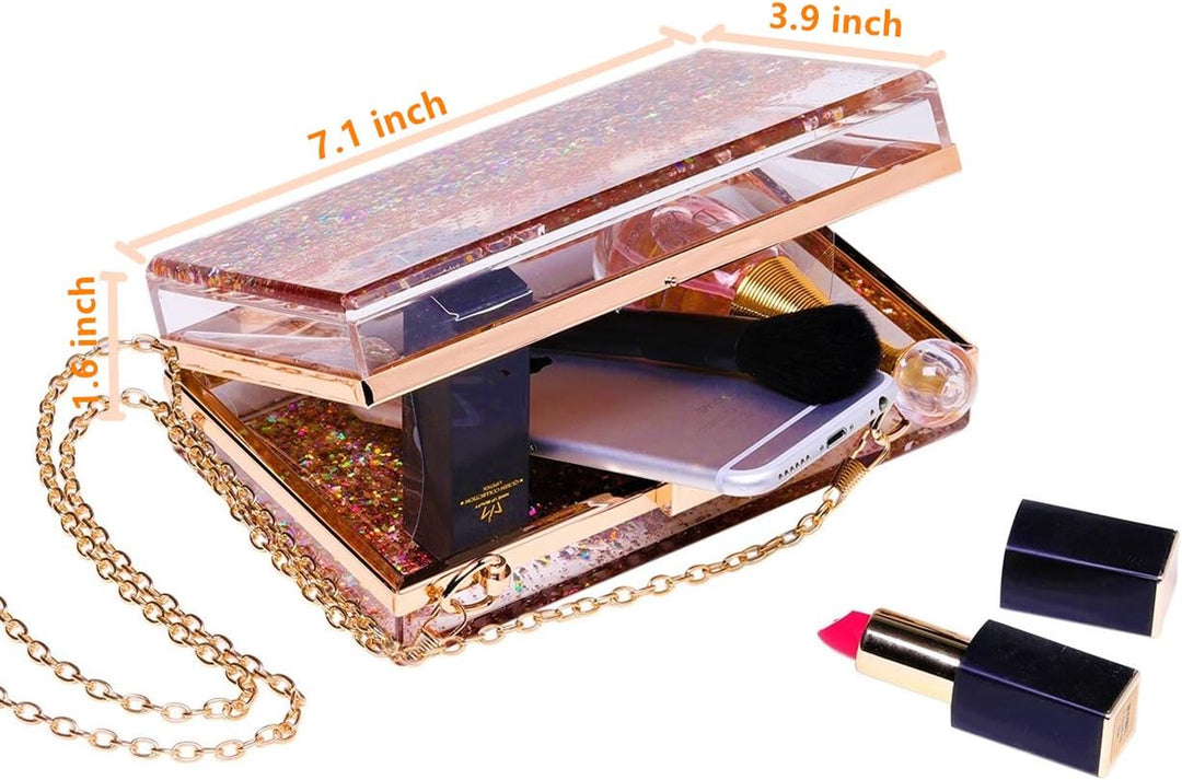JeVenis Transparente Abendtaschen Transparente Kupplung Klarer Geldbeutel Clear Clutch Acryl Durchsi