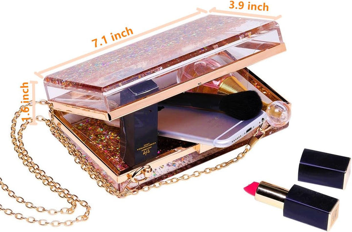 JeVenis Transparente Abendtaschen Transparente Kupplung Klarer Geldbeutel Clear Clutch Acryl Durchsi