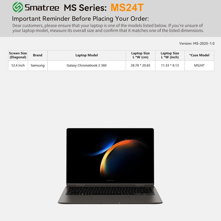 Smatree MS24T Laptop Hartschalenhülle aus Eva mit LaptopständerFür 13,1 Zoll Samsung Galaxy Tab S10