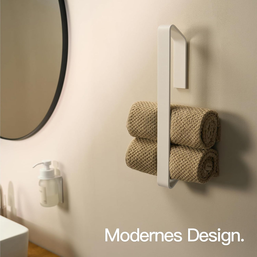 Designfabrik Hamburg | Handtuchhalter ohne Bohren | Gästehandtuchhalter selbstklebend | Handtuchhalt