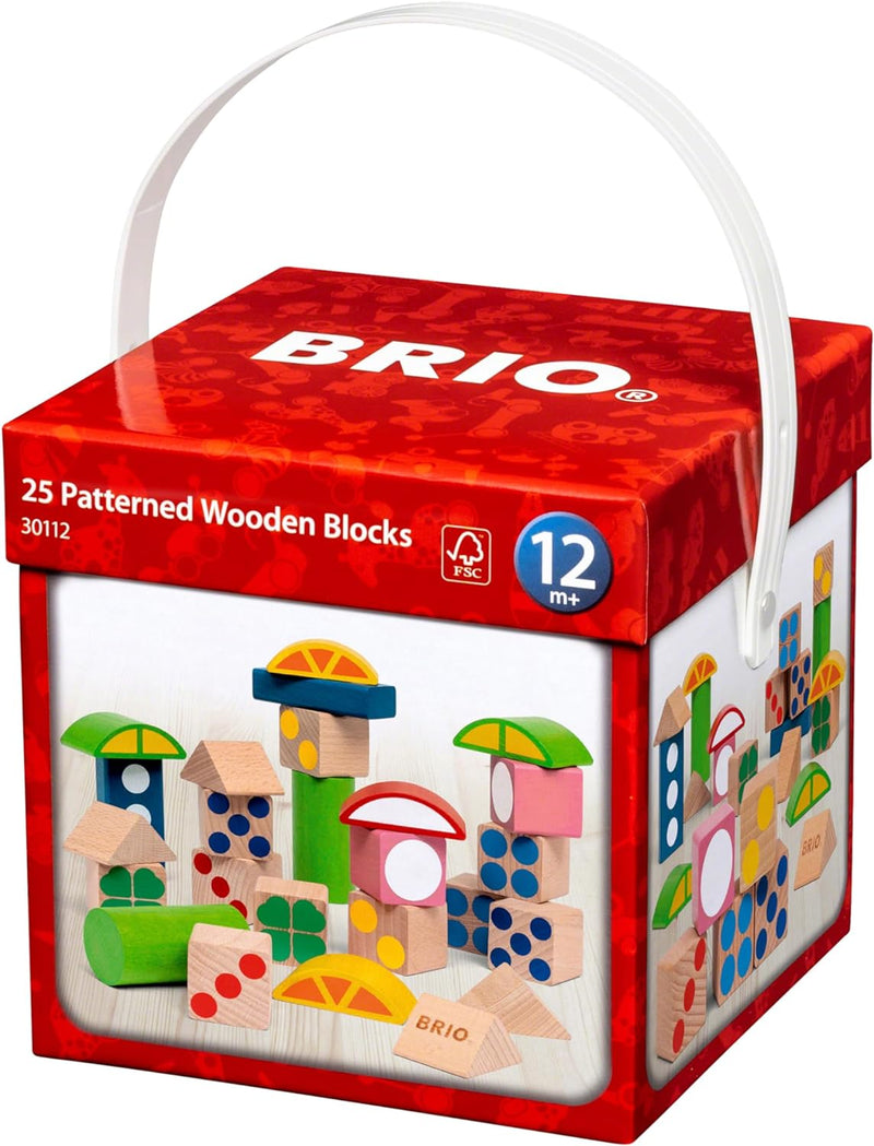 BRIO 30112 Baustein-Box - Farbenfrohe Holzbausteine mit Lernfunktionen in praktischer Aufbewahrungsb