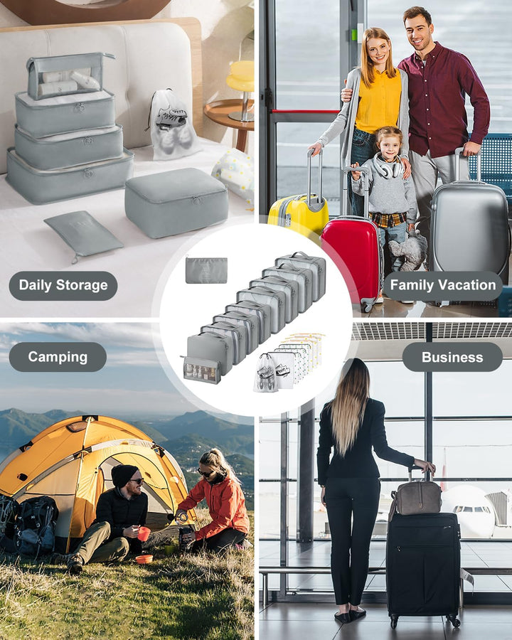 Koffer Organizer Set 18-teilig, Wasserdicht Packing Cubes, Multifunktionale Travel Packwürfel, Koffe