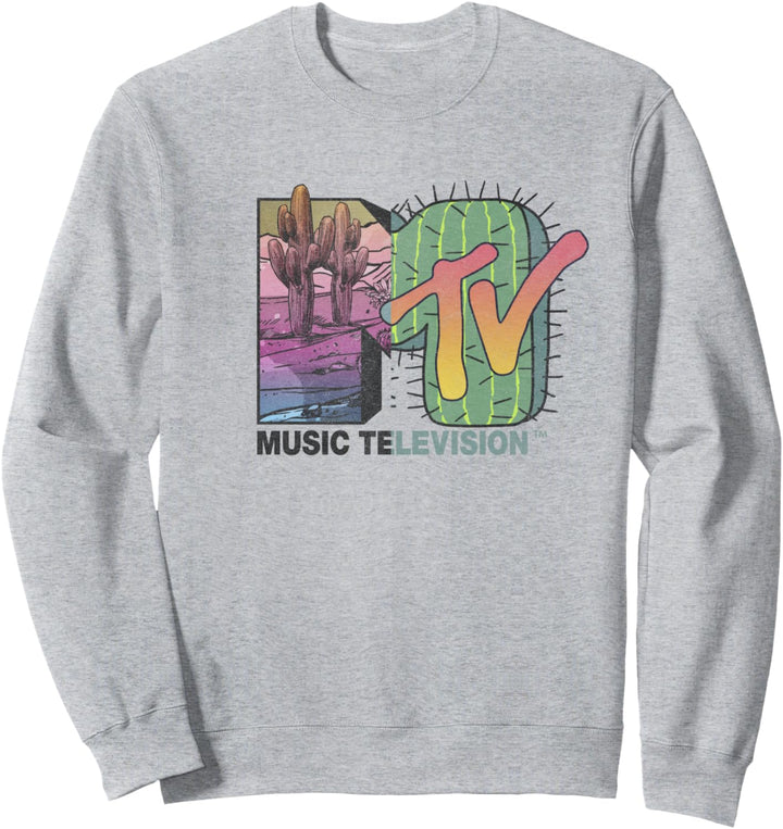 MTV Desert Cactus Split Retro Logo Sweatshirt