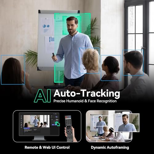 Tenveo 4K NDI PTZ-Kamera, AI Humanoid &amp; Face Auto-Tracking（VL20U4KN） KB200PRO PTZ Controller