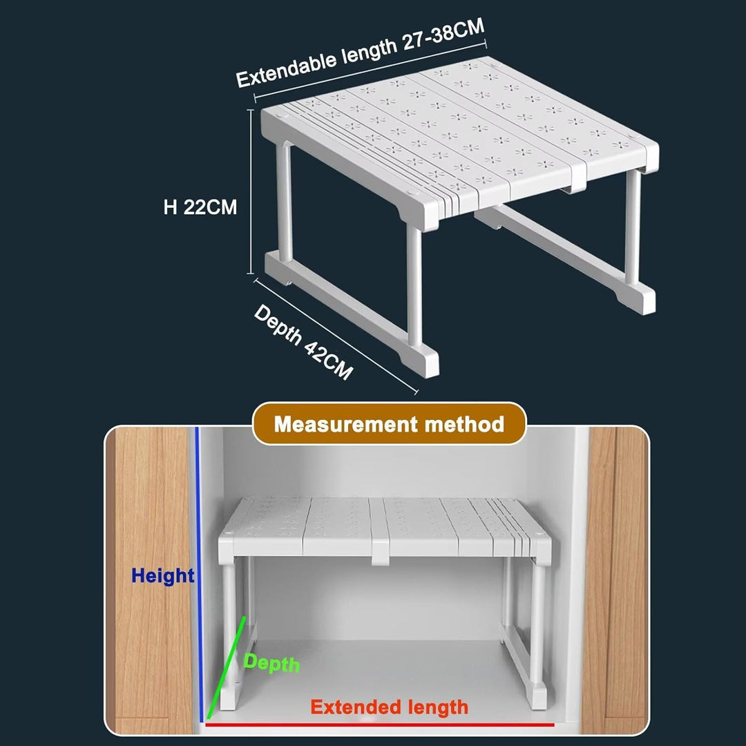 Erweiterbares Schrankregal, Verstellbare Kleiderschrank Organizer Rack, Stapelbar Aufbewahrungsorgan