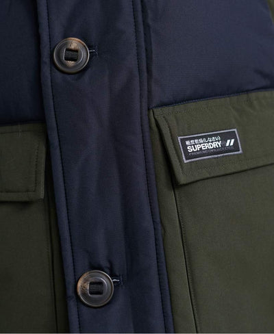 Superdry Herren Rookie Daunenparka mit Farbblock-Design Dunkel Marineblau S