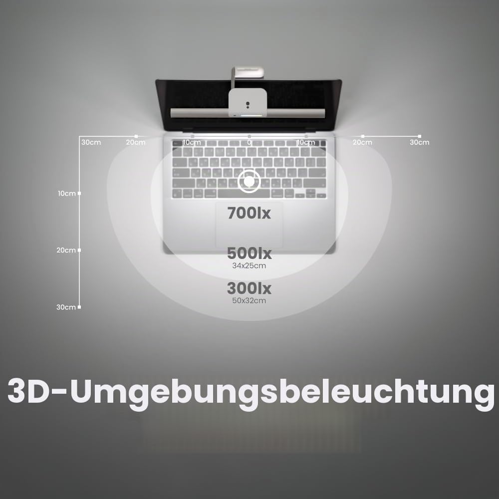 BenQ LaptopBar Monitor-Leuchte für Laptop, automatische Dimmfunktion, einstellbare Farbtemperatur mi