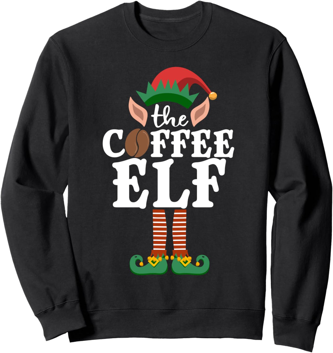 The Coffee Elf Family Matching Christmas Group Gifts Funny Sweatshirt