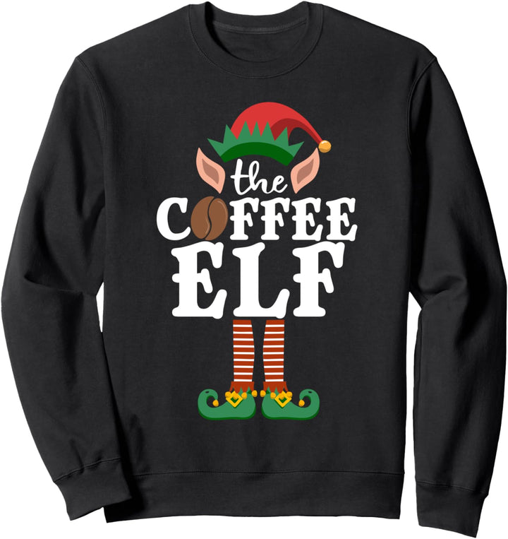 The Coffee Elf Family Matching Christmas Group Gifts Funny Sweatshirt