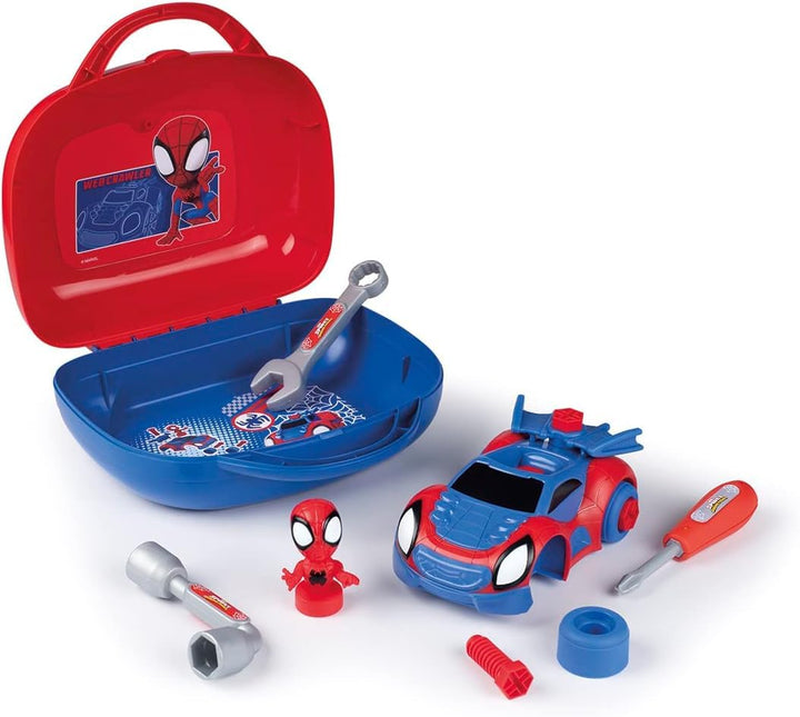 Smoby - Spidey Box – Werkzeugkoffer – Spielzeug zum Basteln für Kinder – 360905