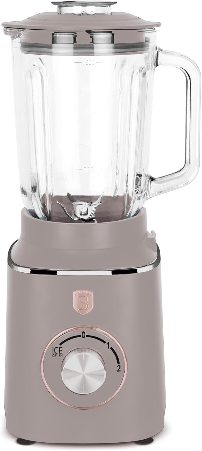 Berlinger Haus Tischmixer mit Glasbehälter 1,5 L 1000 W Taupe Collection | Stilvoll, Leistungsstark