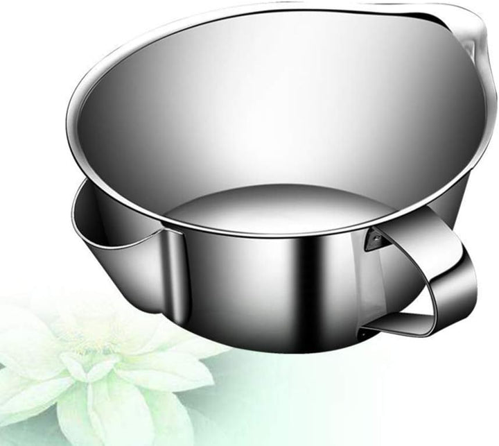 BESTonZON Fetttrennkanne Fetttrenner Edelstahl Suppen Fettabscheider Kanne 800ml Fettbehälter Topf L