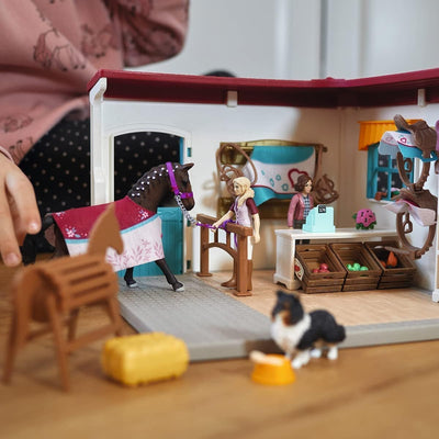 schleich 42568 Reitshop zum modularen Reiterhof, für Kinder ab 5-12 Jahren, HORSE CLUB - Spielset