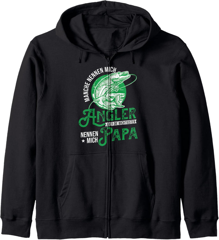 Bester Angler Papa Spruch Sprüche Vatertag Vater Angeln Kapuzenjacke