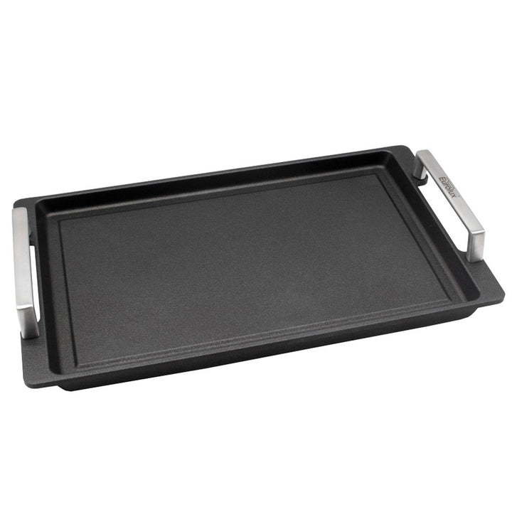 Eurolux Teppanyaki Grillplatte 41 x 24 cm beschichtet - Edelstahl-Seitengriffe - alle Herdarten inkl