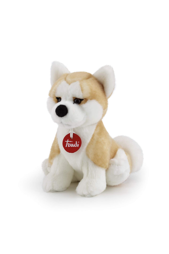 trudi 22663 Dog Klassik Plüschhund Akita Ascanio ca. 21 cm, Grösse S, hochwertiges Stofftier mit wei