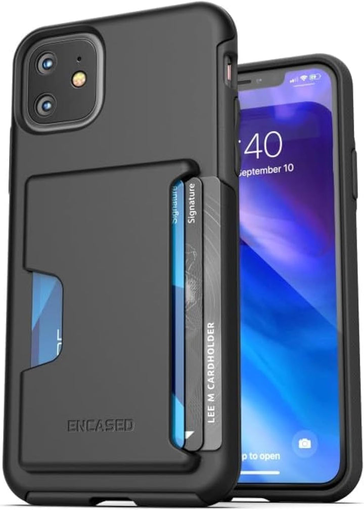 Encased Wallet Hülle für iPhone 11 mit Kartenfach – Ultra Durable Schutzhülle Handyhülle Stossfest C