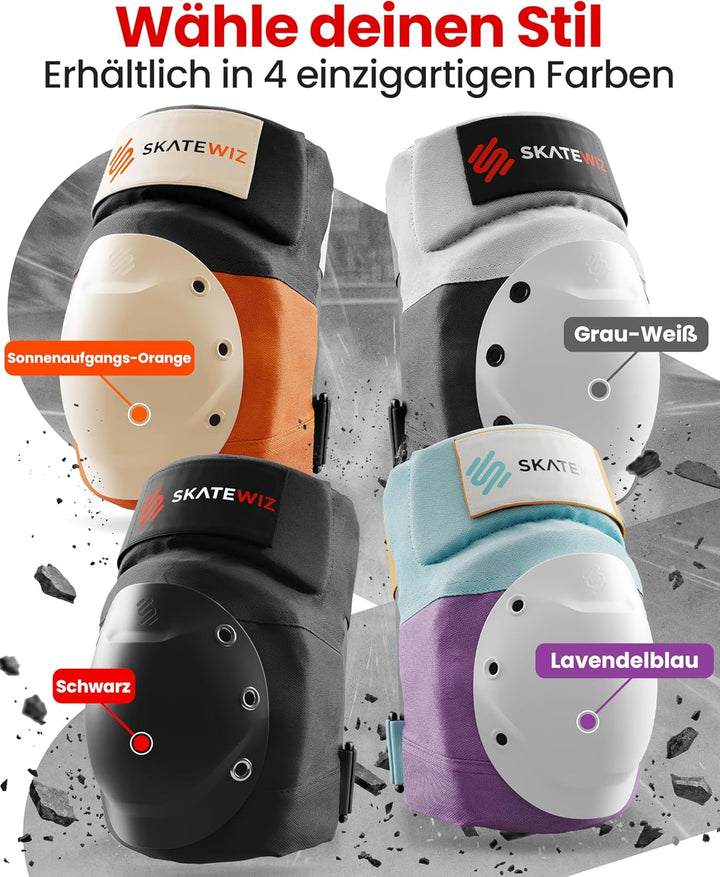 SKATEWIZ protektoren inliner erwachsene - Handschoner, knie und ellenbogenschützer - Skateboard Scho